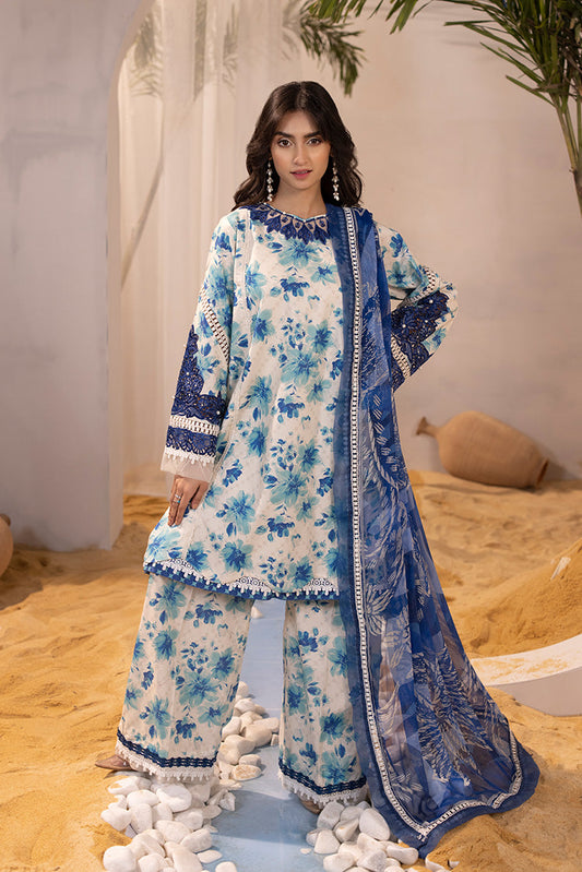 Picture of Ellena - 3-PC Unstitched Digital Printed Lawn Suit - Available at Raja Sahib