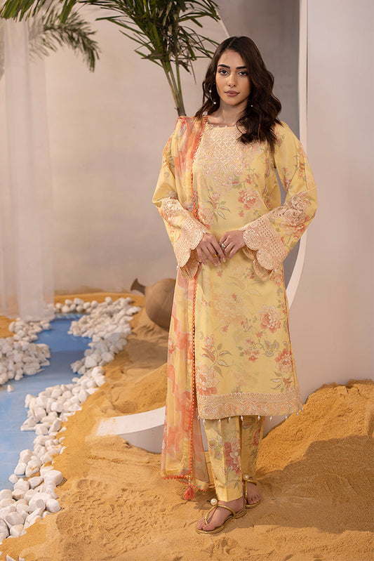 Picture of Ellena - 3-PC Unstitched Digital Printed Lawn Suit - Available at Raja Sahib