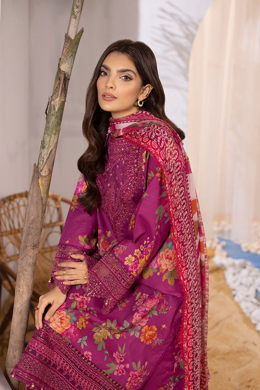 Picture of Ellena - 3-PC Unstitched Digital Printed Lawn Suit - Available at Raja Sahib