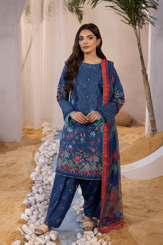 Picture of Ellena - 3-PC Unstitched Digital Printed Lawn Suit - Available at Raja Sahib