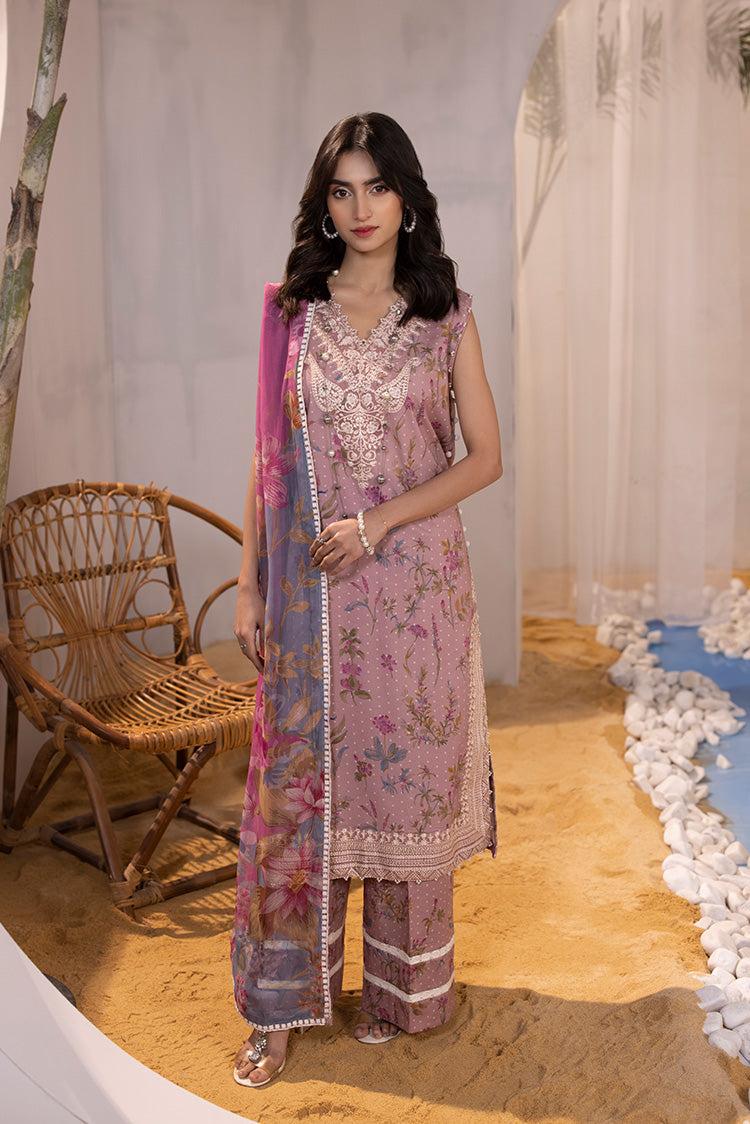 Picture of Ellena - 3-PC Unstitched Digital Printed Lawn Suit - Available at Raja Sahib