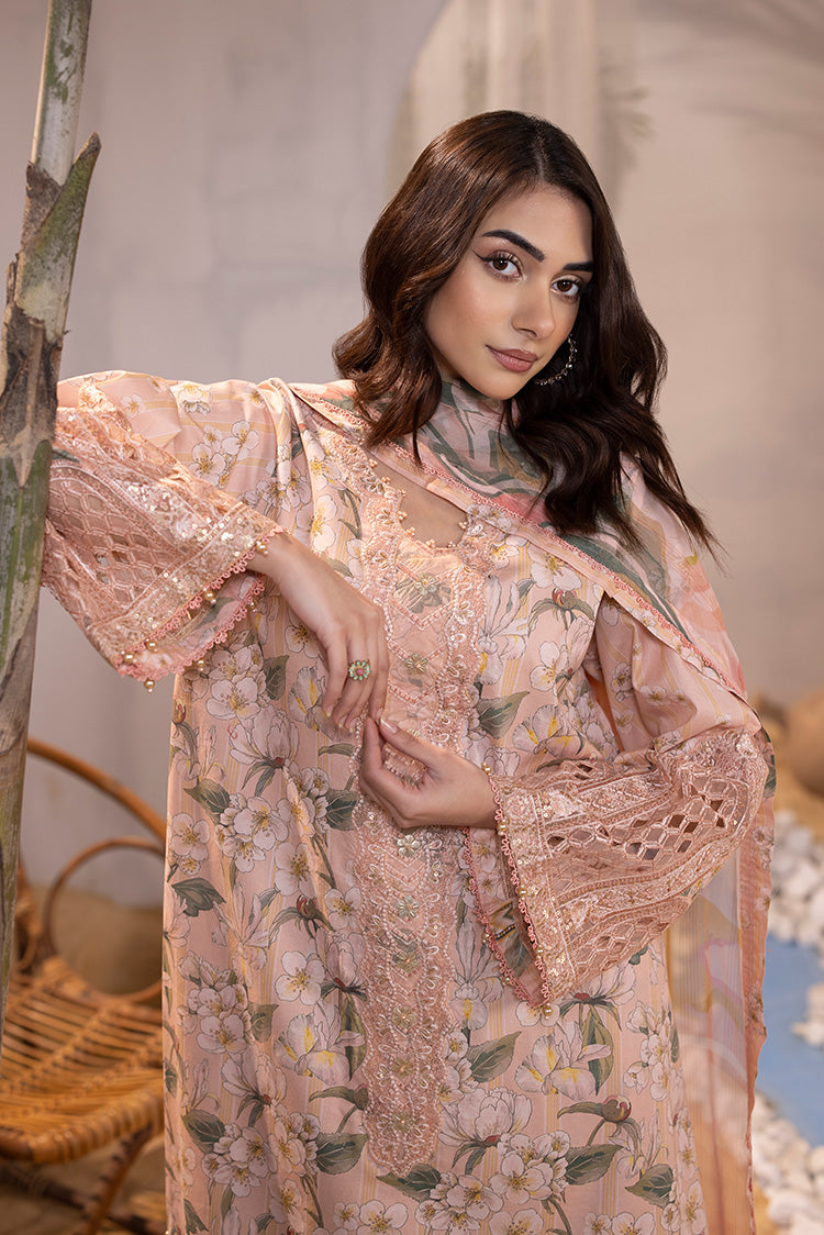 Picture of Ellena - 3-PC Unstitched Digital Printed Lawn Suit - Available at Raja Sahib