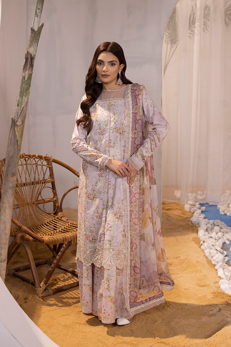 Picture of Ellena - 3-PC Unstitched Digital Printed Lawn Suit - Available at Raja Sahib