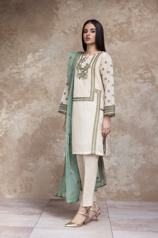 Picture of Ellena - 3-PC Stitched Organza Suit - Available at Raja Sahib