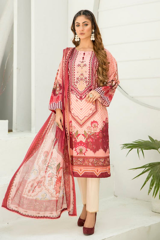 Picture of Ellena - 3-PC Stitched Lawn Suit - Available at Raja Sahib