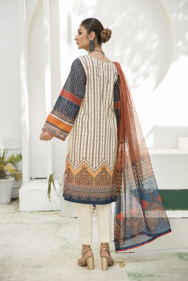 Picture of Ellena - 3-PC Stitched Lawn Suit - Available at Raja Sahib