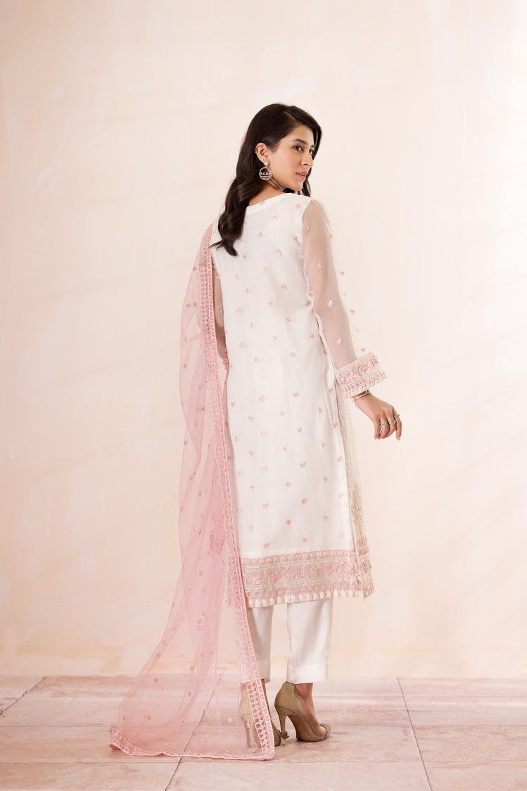 Picture of Ellena - 3-PC Stitched Embroidered Organza Suit - Available at Raja Sahib