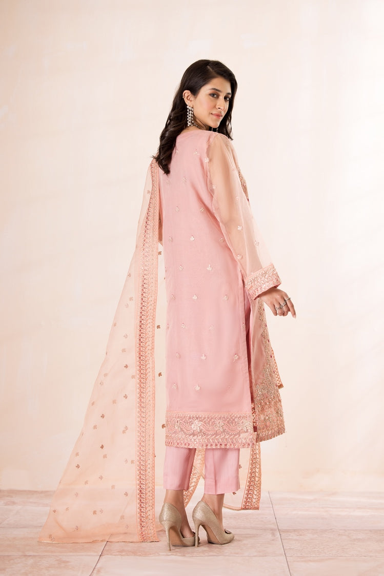 Picture of Ellena - 3-PC Stitched Embroidered Organza Suit - Available at Raja Sahib