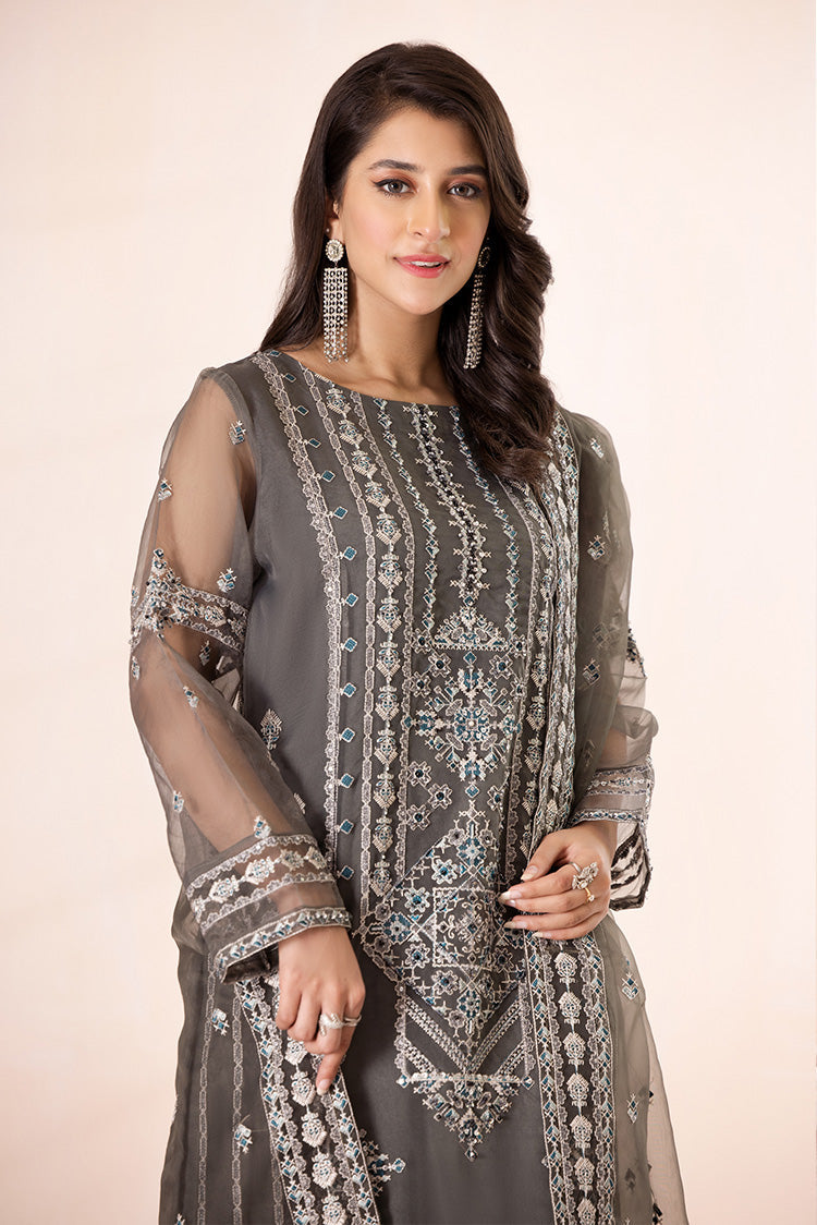 Picture of Ellena - 3-PC Stitched Embroidered Organza Suit - Available at Raja Sahib