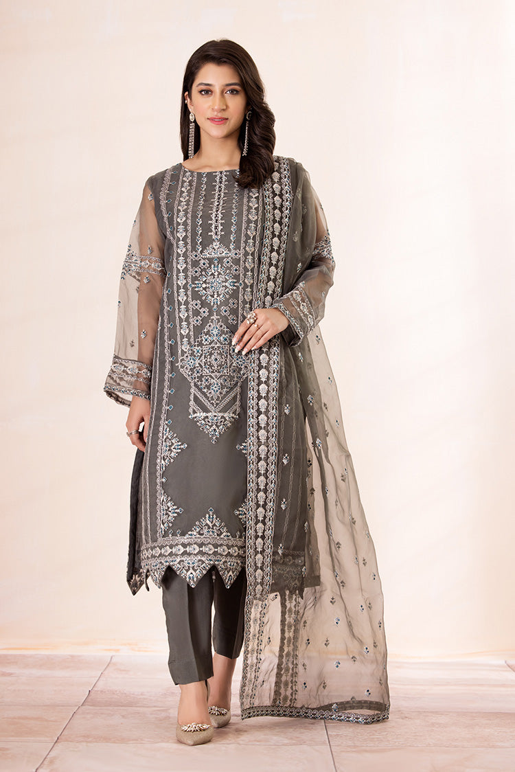 Picture of Ellena - 3-PC Stitched Embroidered Organza Suit - Available at Raja Sahib