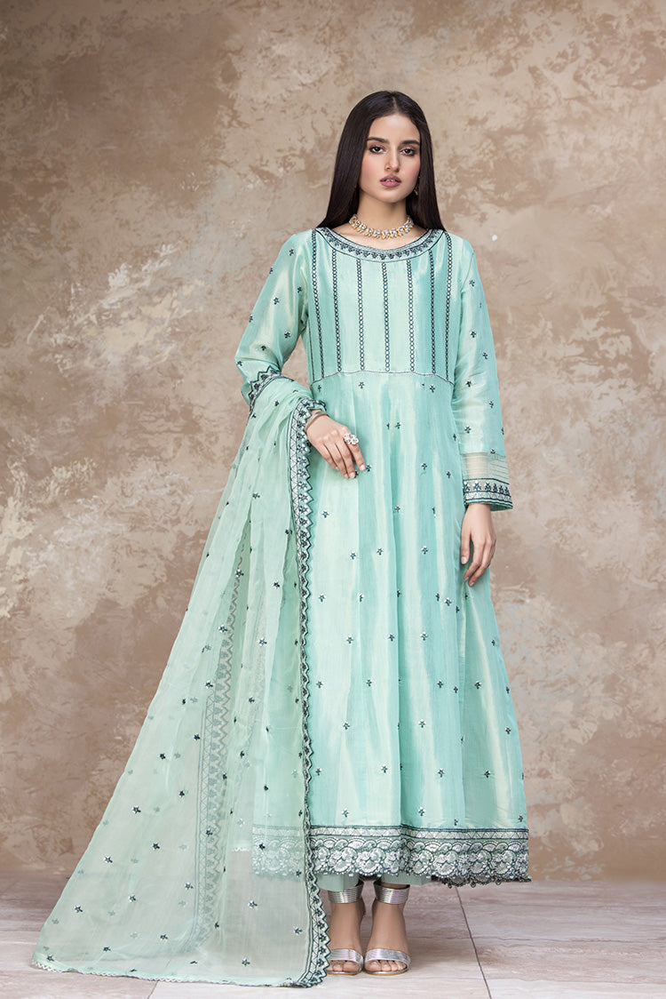 Picture of Ellena - 3-PC Stitched Embroidered Organza Suit - Available at Raja Sahib