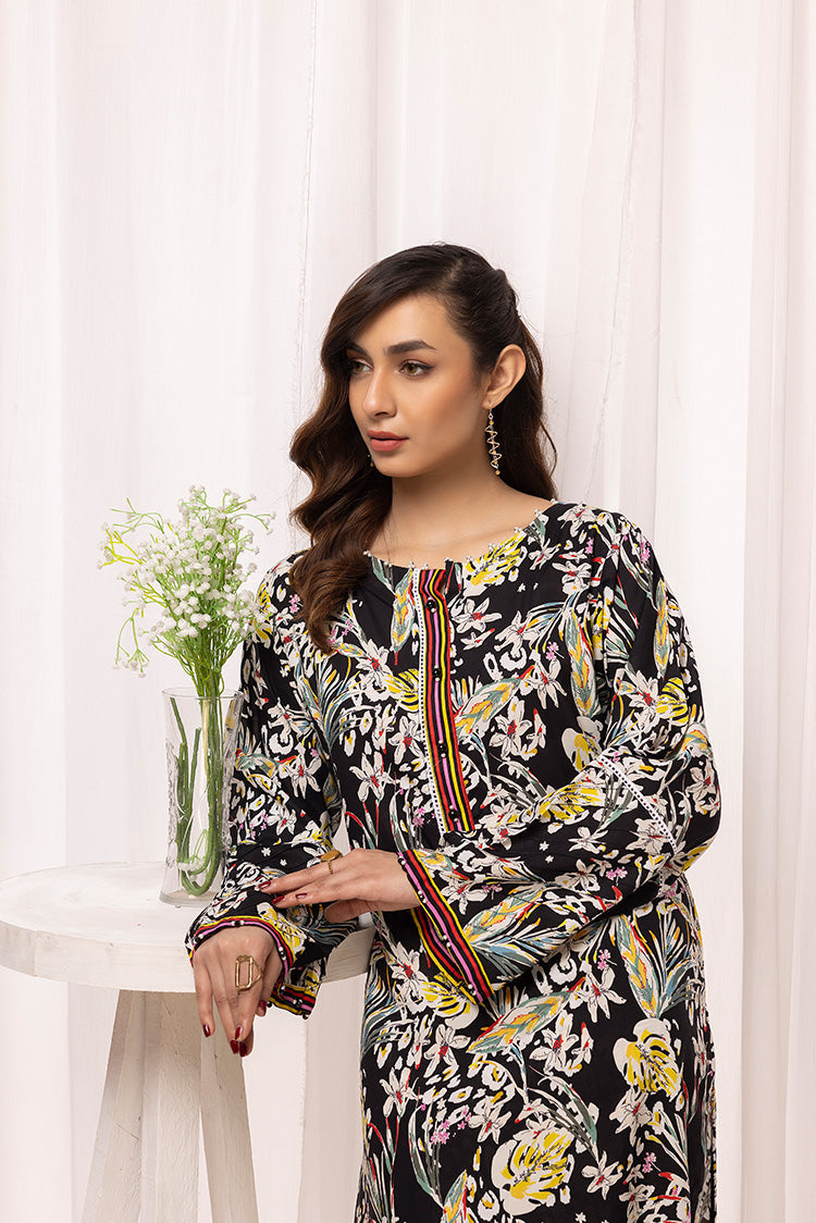 Picture of Ellena - 2-PC Stitched Printed Arabic Lawn Suit - Available at Raja Sahib