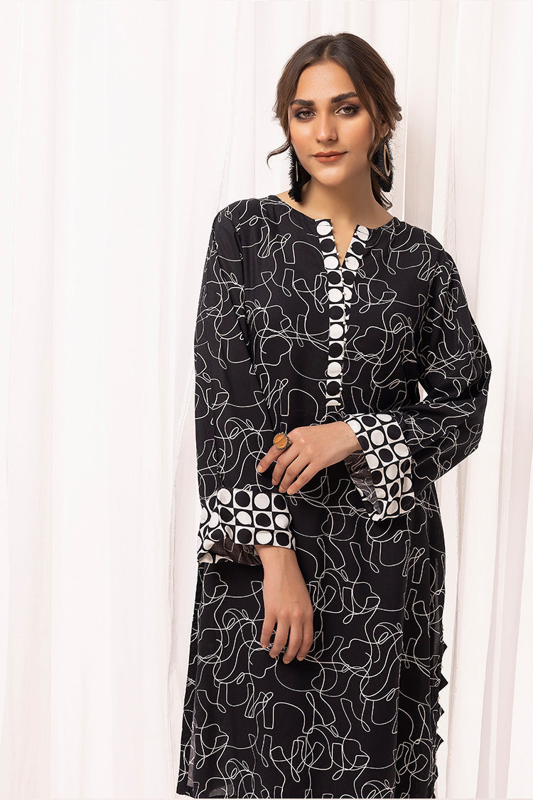 Picture of Ellena - 2-PC Stitched Printed Arabic Lawn Suit - Available at Raja Sahib