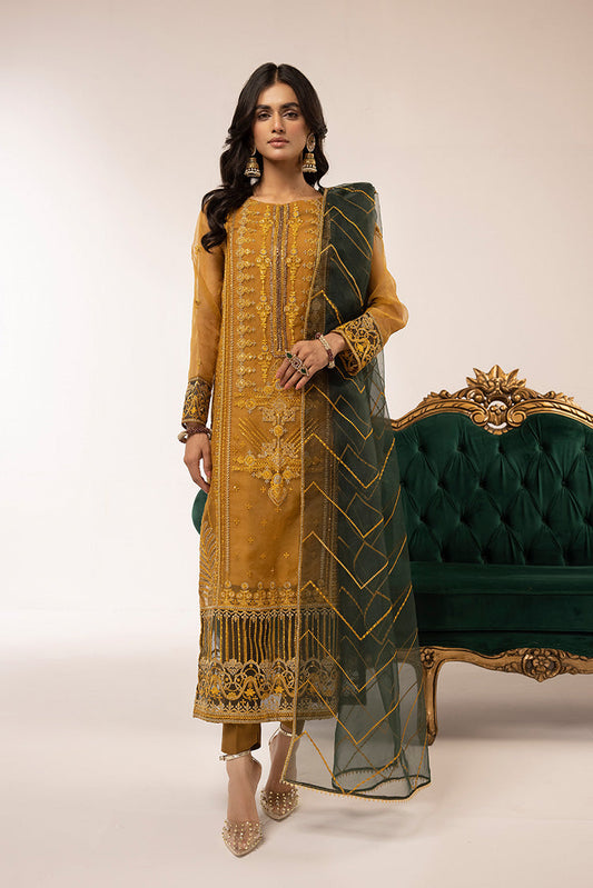 Picture of Ellena - 3-PC Stitched Fancy Embroidered Organza Suit - Available at Raja Sahib