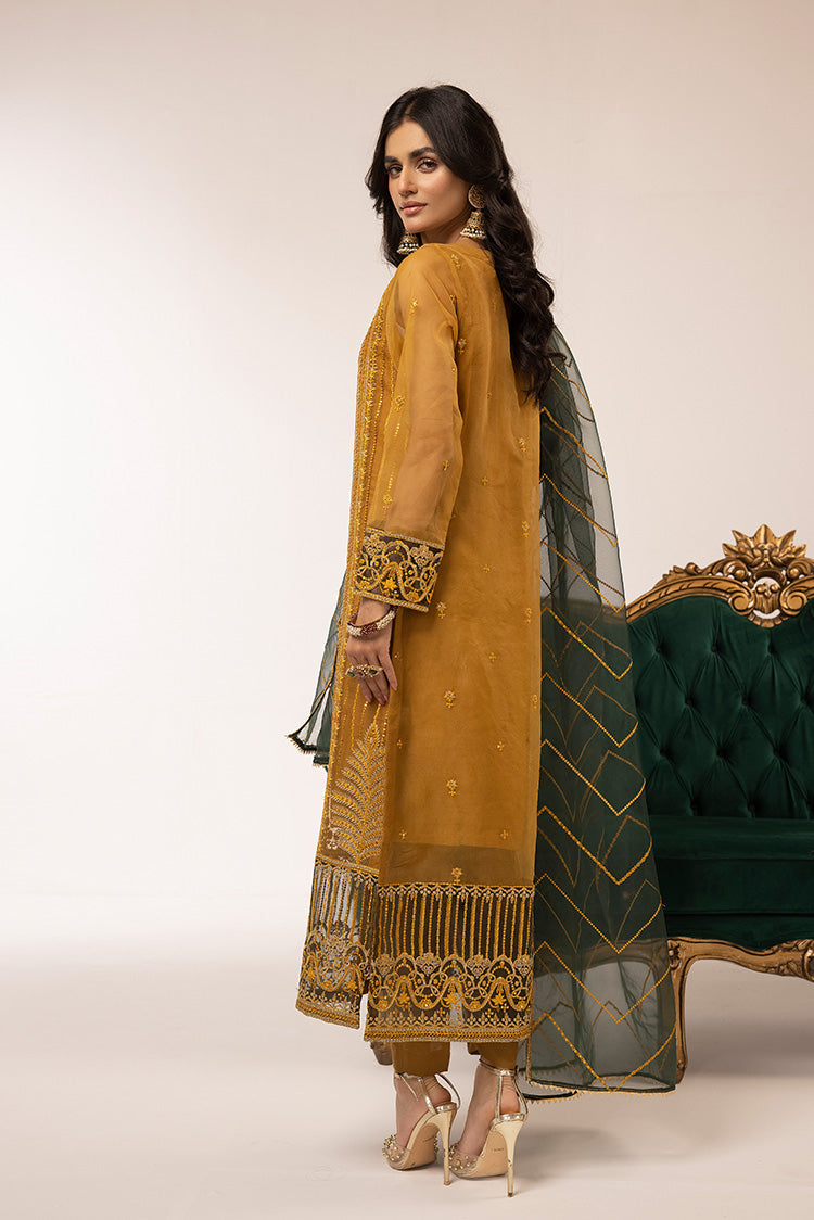 Picture of Ellena - 3-PC Stitched Fancy Embroidered Organza Suit - Available at Raja Sahib