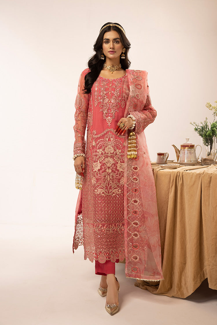 Picture of Ellena - 3-PC Stitched Fancy Embroidered Organza Suit - Available at Raja Sahib