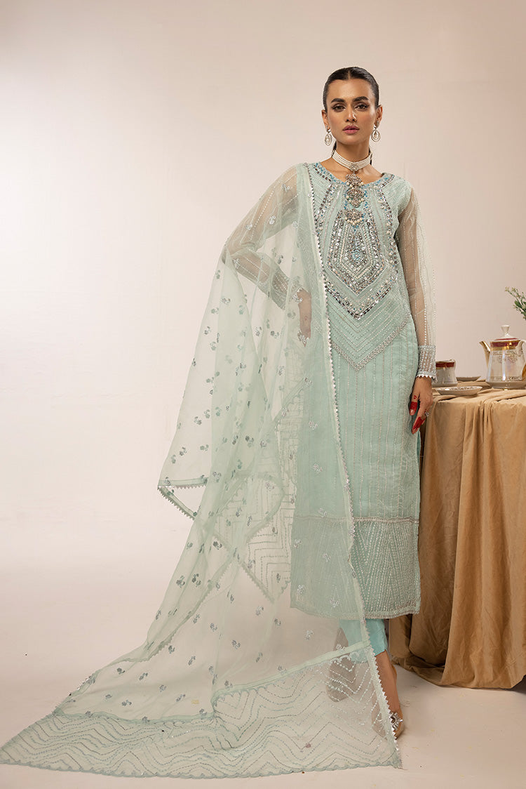 Picture of Ellena - 3-PC Stitched Fancy Embroidered Organza Suit - Available at Raja Sahib