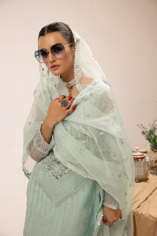 Picture of Ellena - 3-PC Stitched Fancy Embroidered Organza Suit - Available at Raja Sahib