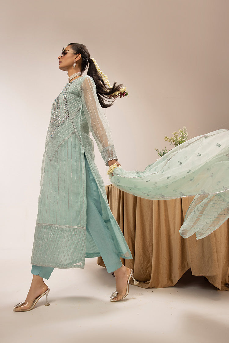 Picture of Ellena - 3-PC Stitched Fancy Embroidered Organza Suit - Available at Raja Sahib