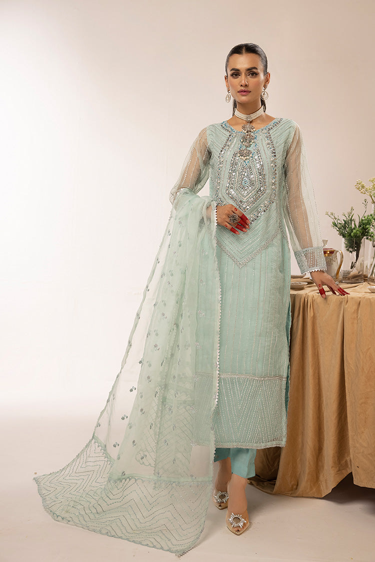 Picture of Ellena - 3-PC Stitched Fancy Embroidered Organza Suit - Available at Raja Sahib