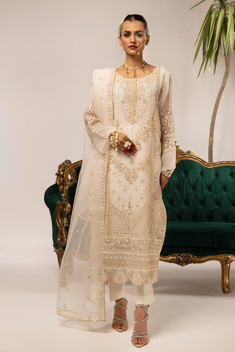 Picture of Ellena - 3-PC Stitched Fancy Embroidered Organza Suit - Available at Raja Sahib