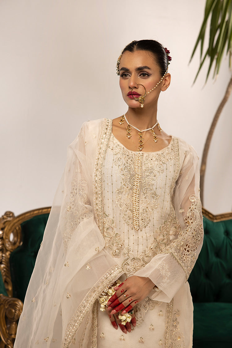 Picture of Ellena - 3-PC Stitched Fancy Embroidered Organza Suit - Available at Raja Sahib