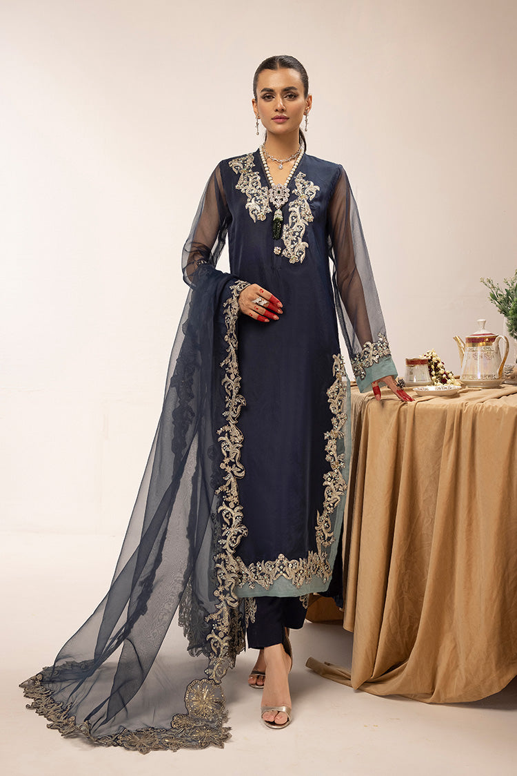 Picture of Ellena - 3-PC Stitched Fancy Embroidered Organza Suit - Available at Raja Sahib