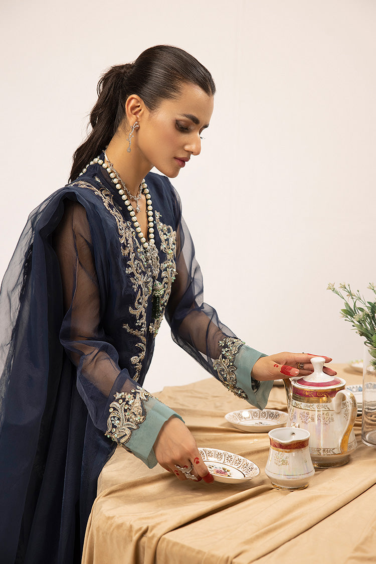 Picture of Ellena - 3-PC Stitched Fancy Embroidered Organza Suit - Available at Raja Sahib