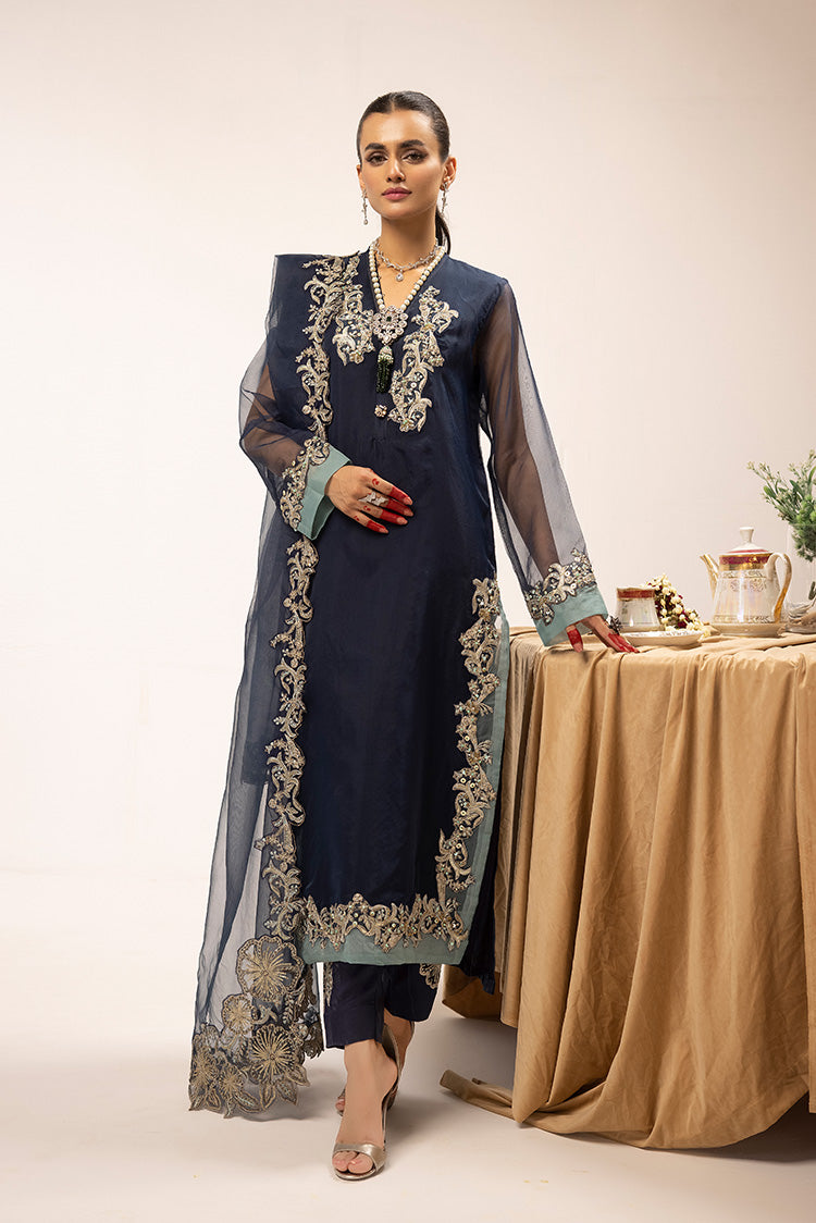 Picture of Ellena - 3-PC Stitched Fancy Embroidered Organza Suit - Available at Raja Sahib