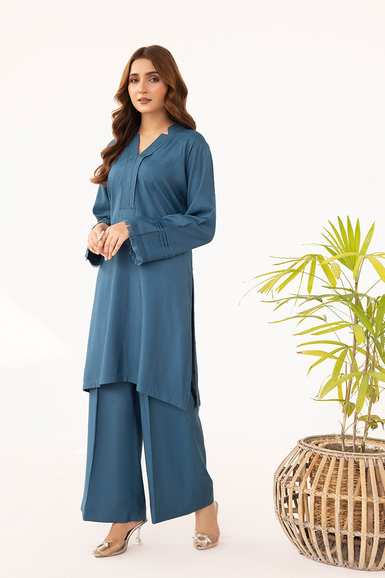 Picture of Ellena - 2-PC Stitched Dyed Raw Silk Suit - Available at Raja Sahib