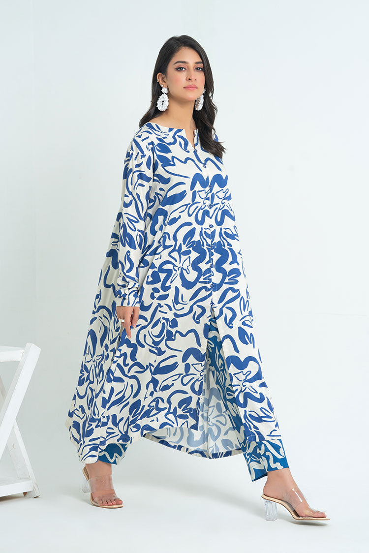 Picture of 2-PC Stitched Printed Marina Suit - Available at Raja Sahib