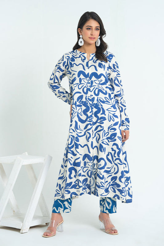 Picture of 2-PC Stitched Printed Marina Suit - Available at Raja Sahib