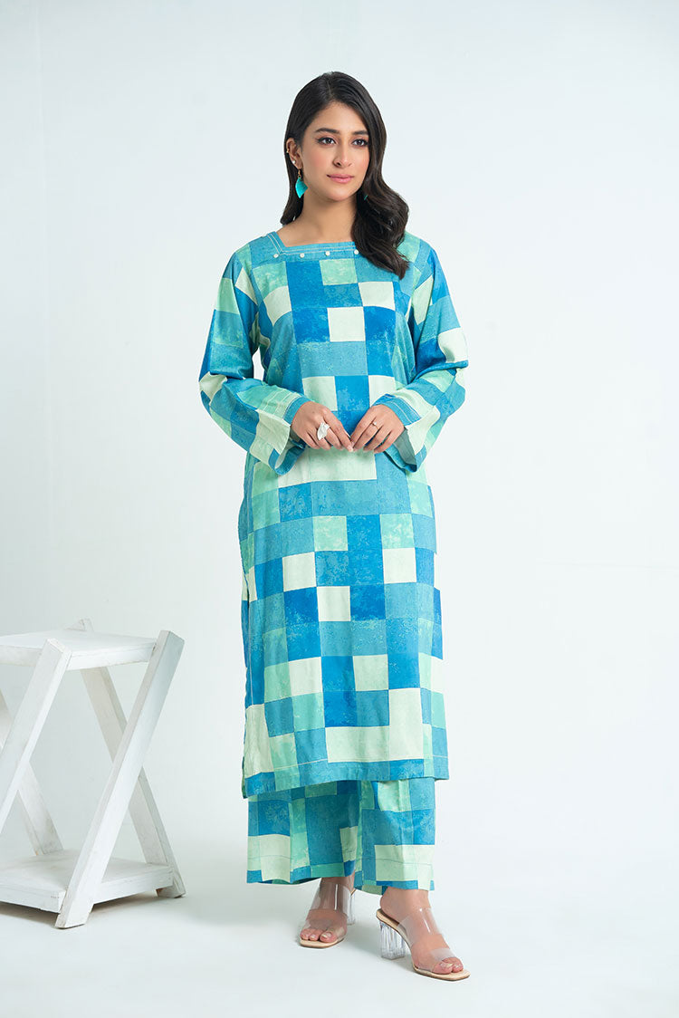 Picture of 2-PC Stitched Printed Marina Suit - Available at Raja Sahib