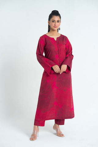 2-PC Stitched Printed Khaddar Suit