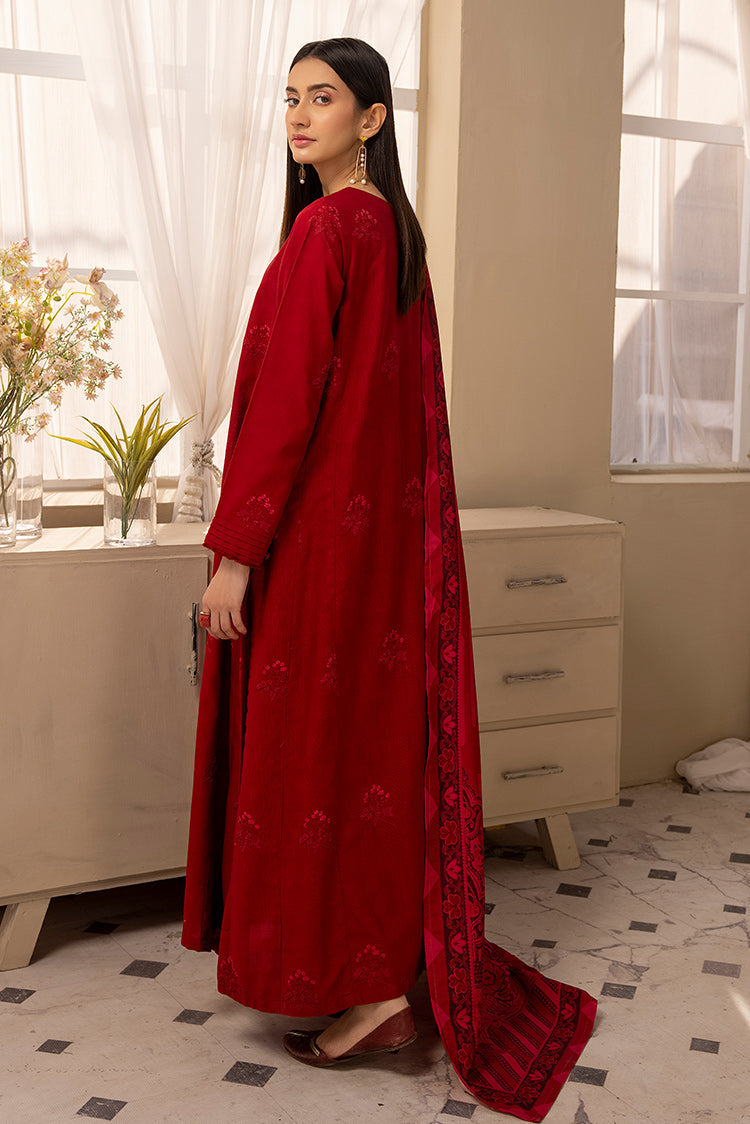 Picture of 3-PC Stitched Embroidered Khaddar Suit - Available at Raja Sahib