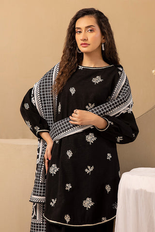 Picture of Ellena - 3-PC Stitched Embroidered Khaddar Suit - Available at Raja Sahib