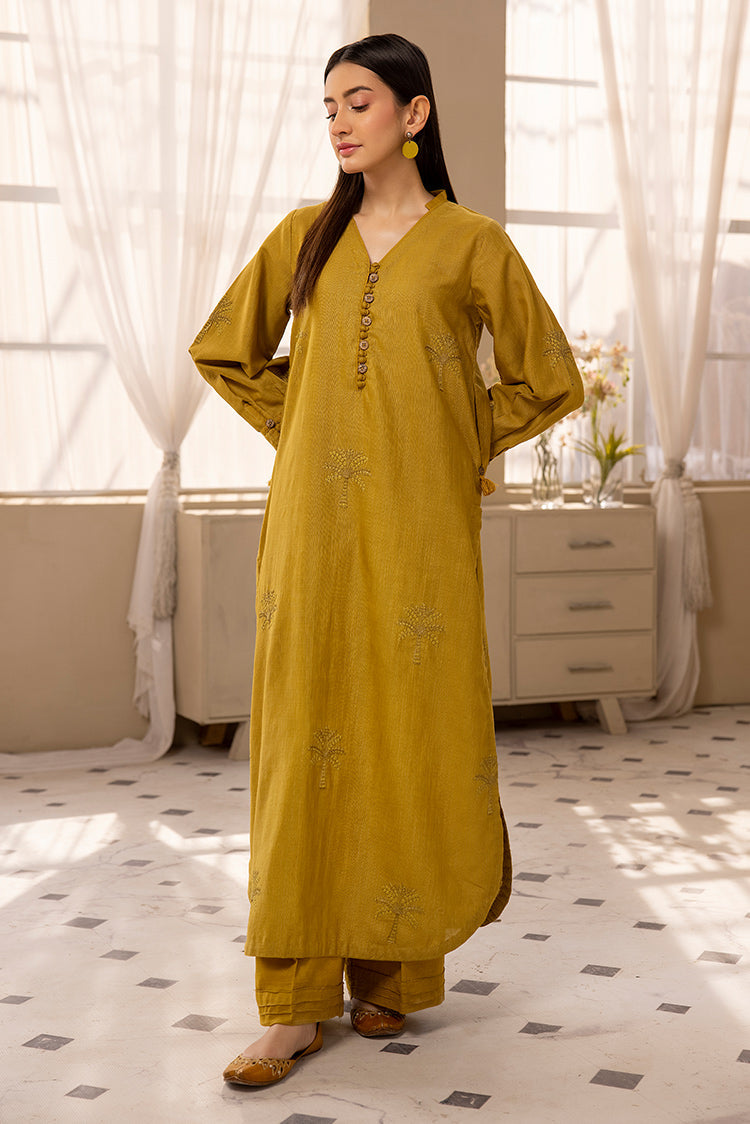 Picture of 3-PC Stitched Embroidered Khaddar Suit - Available at Raja Sahib