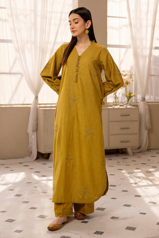 3-PC Stitched Embroidered Khaddar Suit