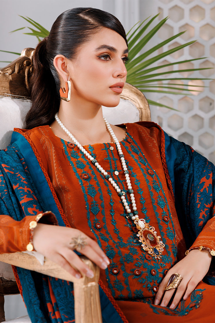 Picture of Ellena - 3-PC Unstitched Jacquard Suit - Available at Raja Sahib