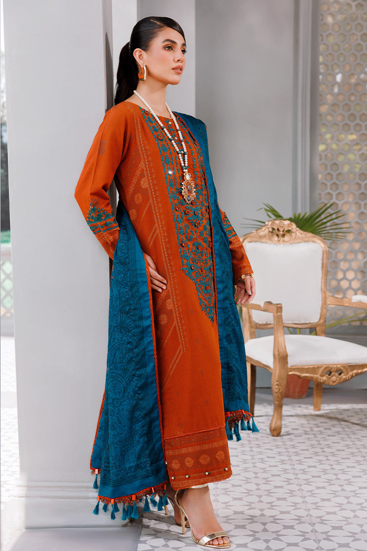 Picture of Ellena - 3-PC Unstitched Jacquard Suit - Available at Raja Sahib