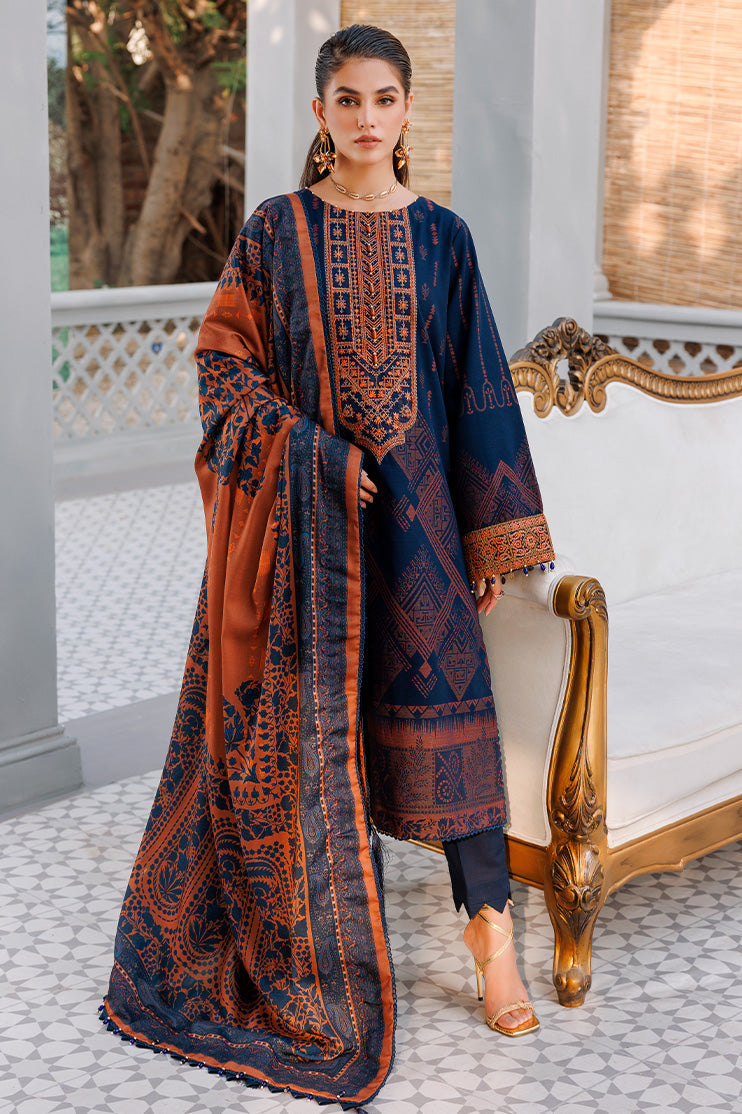 Picture of Ellena - 3-PC Unstitched Jacquard Suit - Available at Raja Sahib