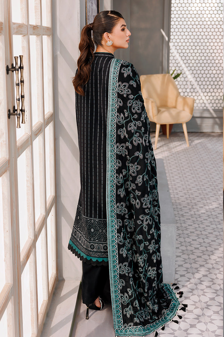 Picture of 3-PC Unstitched Digital Printed Jacquard Suit - Available at Raja Sahib