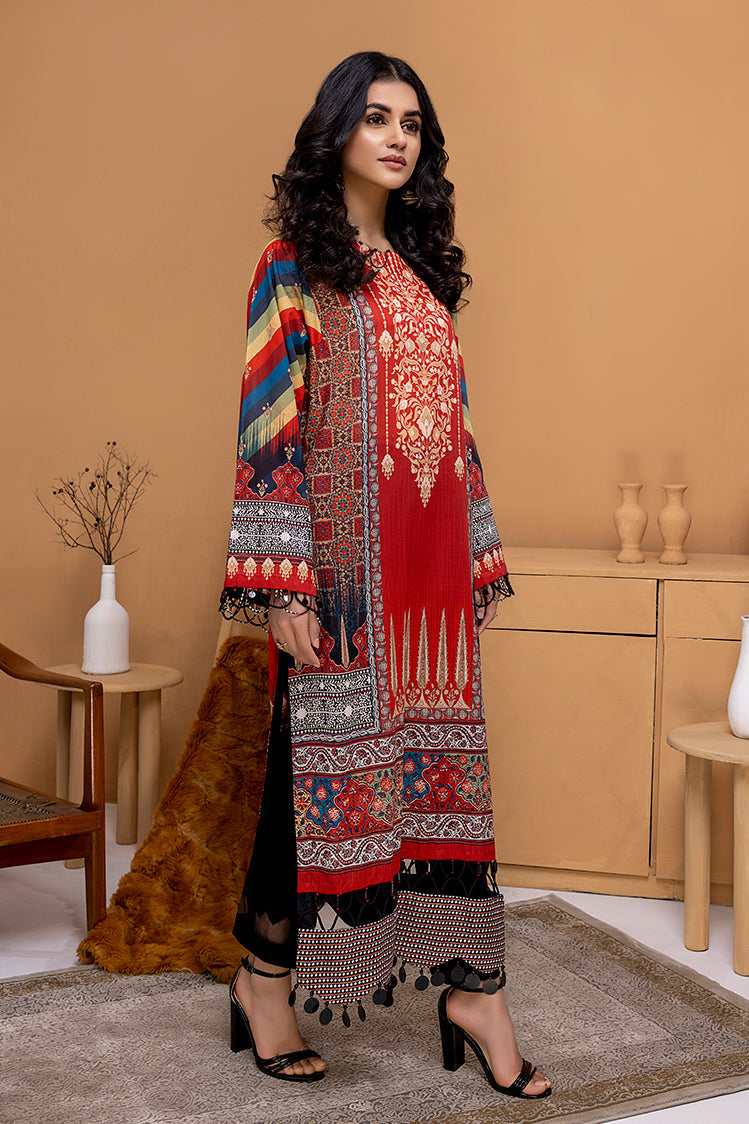 Picture of 1-PC Unstitched Lawn Jacquard Kurti - Available at Raja Sahib