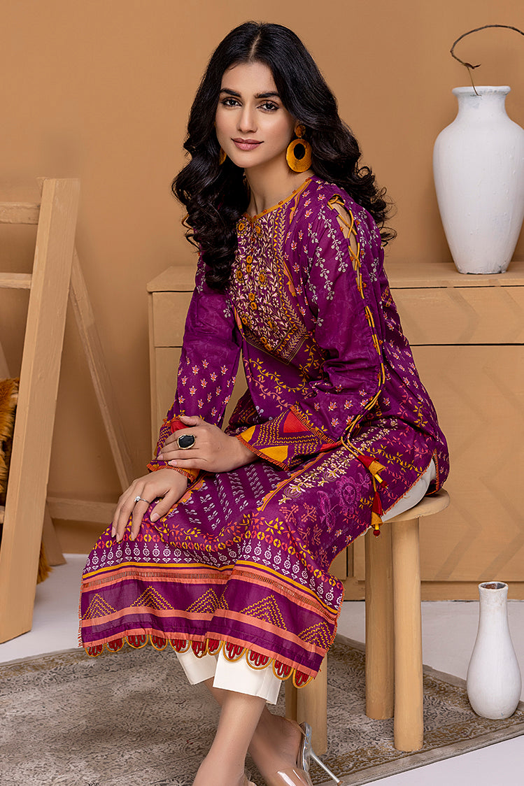 Picture of Ellena - EY-02 Imperial Digital Printed Lawn Jacquard Kurti Collection Vol-1 - Available at Raja Sahib