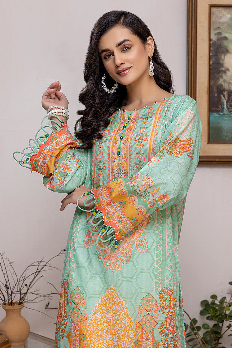 Picture of 1-PC Unstitched Lawn Jacquard Kurti - Available at Raja Sahib