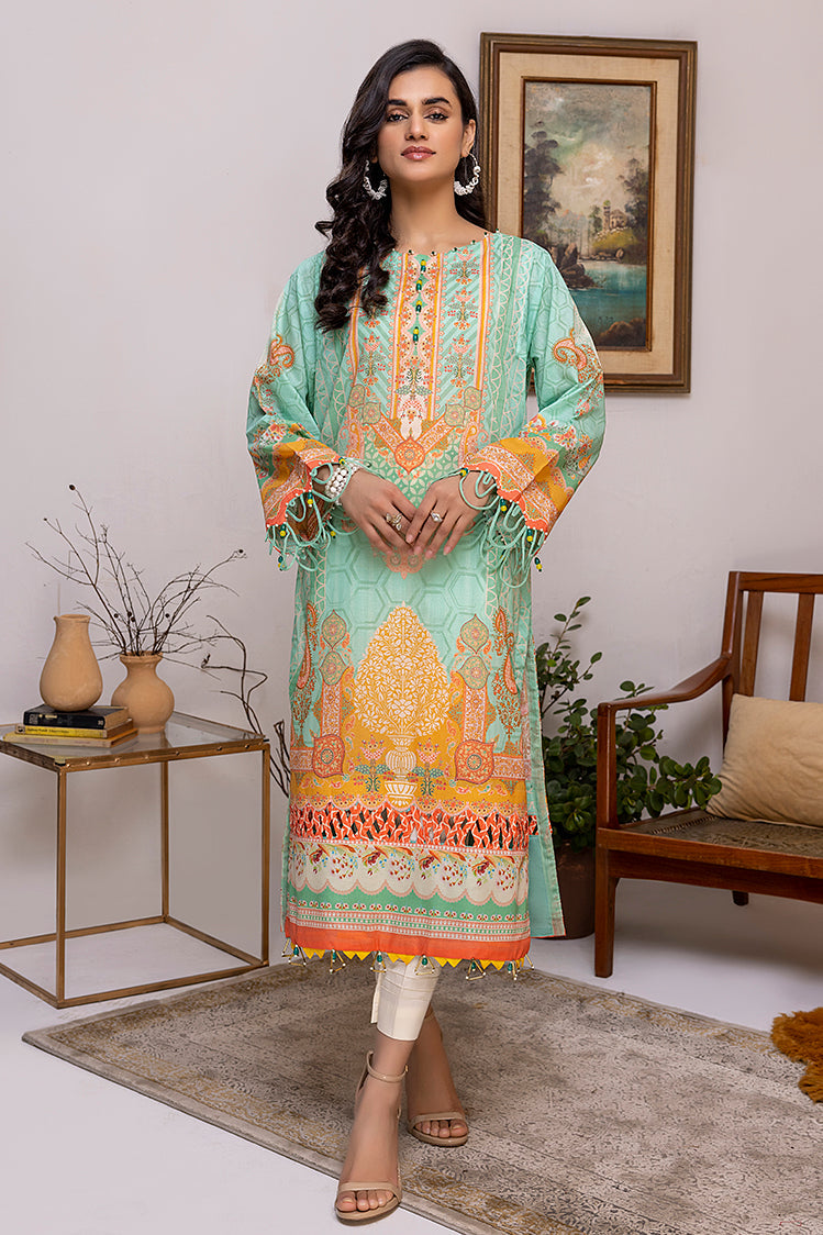 Picture of 1-PC Unstitched Lawn Jacquard Kurti - Available at Raja Sahib