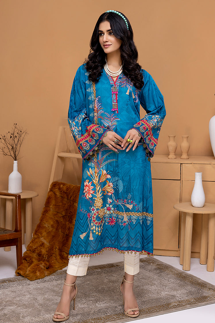 Picture of Ellena - EY-09 Admiral Digital Printed Lawn Jacquard Kurti Collection Vol-1 - Available at Raja Sahib