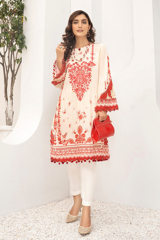 Picture of Ellena - Ellena Timeless Chic EY-L1-2-10 Embroidered Jacquard Kurti - Available at Raja Sahib