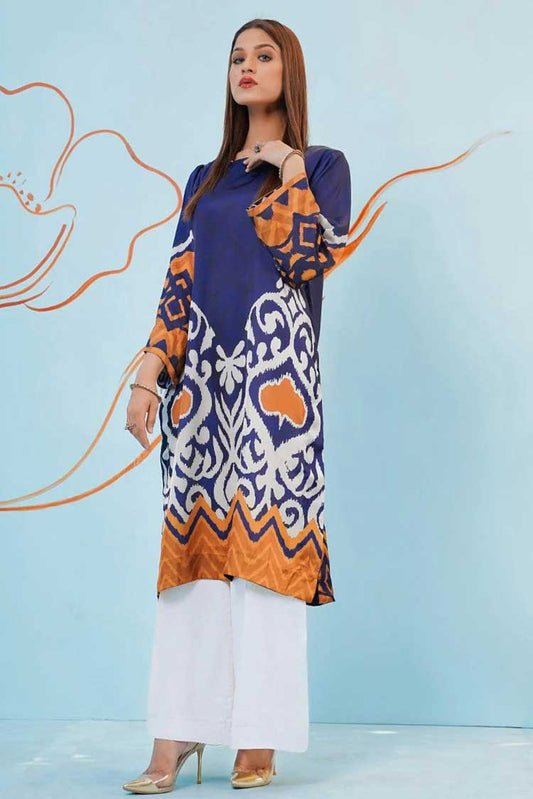 Picture of Ellena - 1 PC Kurti Soft Crepe Kurti Collection - Available at Raja Sahib