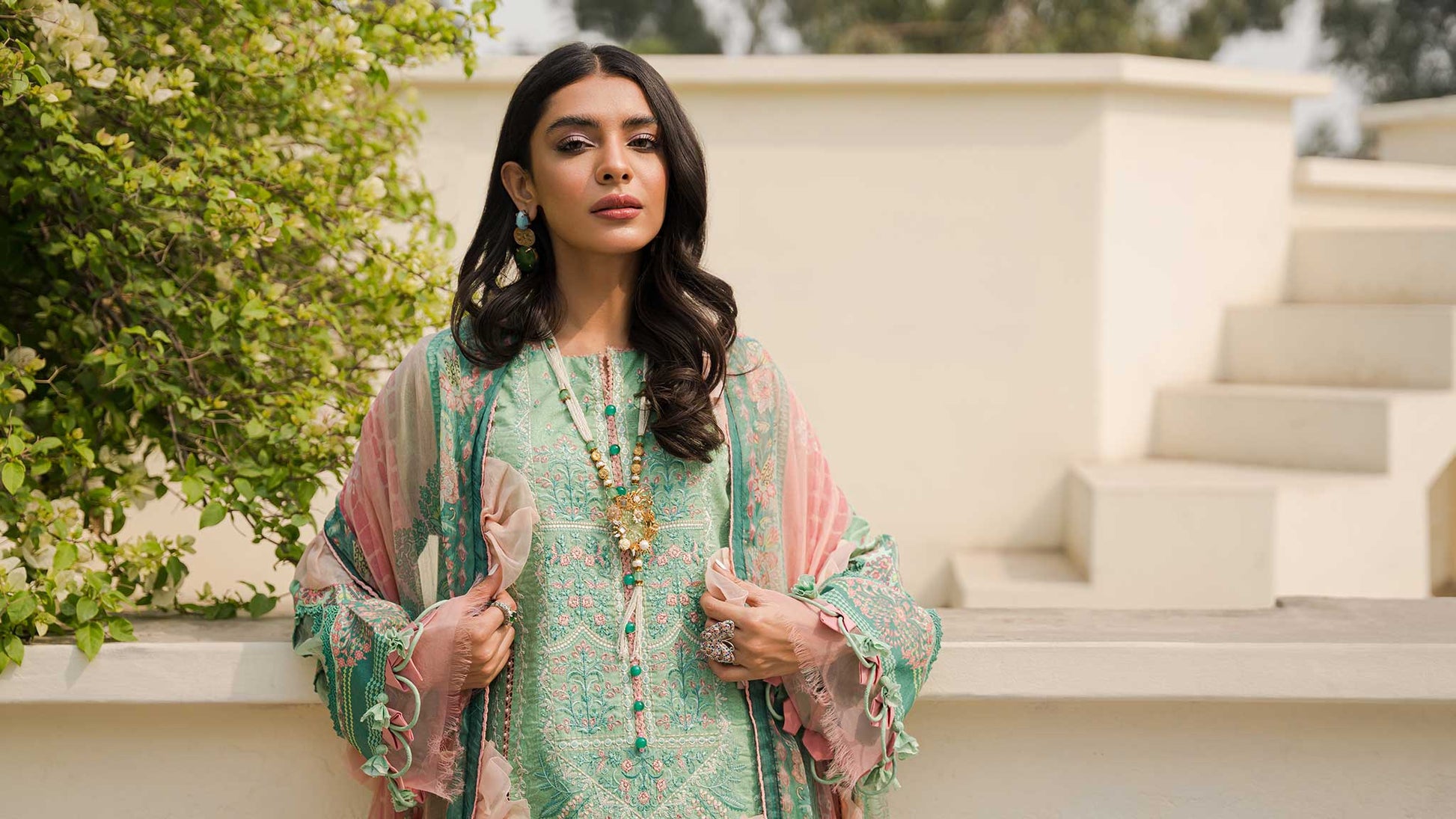 Picture of Ellena - 3-PC Unstitched Lawn Suit - Available at Raja Sahib